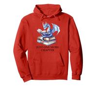 Just One More Chapter Book Dragon Reading Book Lover Bookish Felpa con Cappuccio
