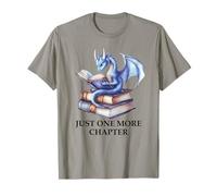 Just One More Chapter Book Dragon Reading Book Lover Bookish Maglietta