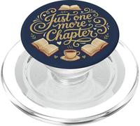 Just One More Chapter Book Lover Bookish Reading Blue PopSockets PopGrip per MagSafe