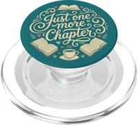 Just One More Chapter Book Lover Bookish Reading Teal PopSockets PopGrip per MagSafe