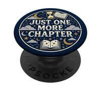 Just One More Chapter Book Lover Celestial Stars Moon PopSockets PopGrip Adesivo