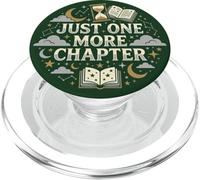 Just One More Chapter Book Lover Librarian Bookish Green PopSockets PopGrip per MagSafe