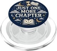 Just One More Chapter Book Lover Librarian Bookish Navy Blue PopSockets PopGrip per MagSafe