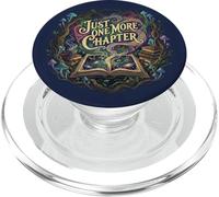 Just One More Chapter Book Lover Librarian Bookish Navy Blue PopSockets PopGrip per MagSafe