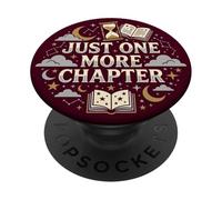 Just One More Chapter Book Lover Librarian Bookish PopSockets PopGrip Adesivo