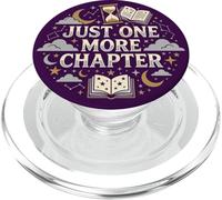 Just One More Chapter Book Lover Librarian Bookish Purple PopSockets PopGrip per MagSafe