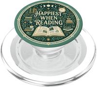 Just One More Chapter Book Lover Librarian Green Bookish PopSockets PopGrip per MagSafe