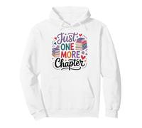 Just One More Chapter Book Lovers Reading Felpa con Cappuccio