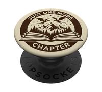 Just One More Chapter Book Reader Fantasy Dragon Bookish PopSockets PopGrip Adesivo