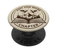 Just One More Chapter Book Reader Fantasy Dragon Bookish PopSockets PopGrip Adesivo