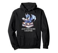 Just One More Chapter Book Worm Dragon Reading Lover Bookish Felpa con Cappuccio