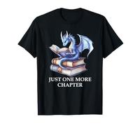 Just One More Chapter Book Worm Dragon Reading Lover Bookish Maglietta