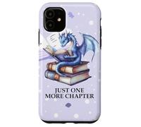 Just One More Chapter Book Worm Purple Dragon Reading Lovers Custodia per iPhone 11