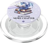 Just One More Chapter Book Worm Purple Dragon Reading Lovers PopSockets PopGrip per MagSafe