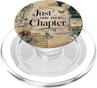 Just One More Chapter Bookish Book Reading Vintage Flower PopSockets PopGrip per MagSafe