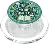 Just One More Chapter Bookish Reading Green Teal Book Lover PopSockets PopGrip per MagSafe