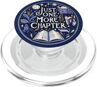 Just One More Chapter Bookish Reading Navy Blue Book Lover PopSockets PopGrip per MagSafe