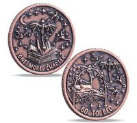 Just One More Chapter Coin Gamer Regalo Libro per gli amanti dei libri - Moneta unica con lembo e monete libro per donne elettriche, idea decisionale (un capitolo in più -