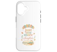 Just One More Chapter Cozy Book Lover Reading & Coffee Custodia per iPhone 16