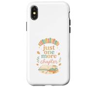 Just One More Chapter Cozy Book Lover Reading & Coffee Custodia per iPhone X/XS