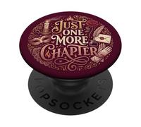 Just One More Chapter Dark Romance Bookish Reader Burgundy PopSockets PopGrip Adesivo