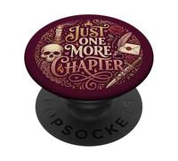 Just One More Chapter Dark Romance Bookish Reader Burgundy PopSockets PopGrip Adesivo