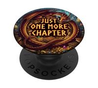 Just One More Chapter Fantasy Book Lover Dragon Magic Reader PopSockets PopGrip Adesivo