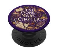 Just One More Chapter Magical Wizard Owl Bookish Navy Blue PopSockets PopGrip Adesivo