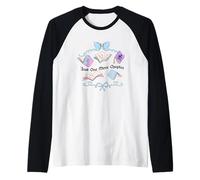 Just One More Chapter Pastel Books Maglia con Maniche Raglan