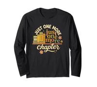 Just One More Chapter Retro Book Lover Graphic Maglia a Manica