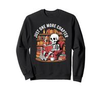 Just One More Chapter - Scheletro Reading Book Lover Coffee Felpa