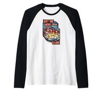 Just One More Game Pinball Arcade Retro Gamer Maglia con Maniche Raglan