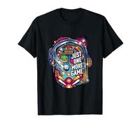 Just One More Game Pinball Retro Arcade Gamer Maglietta