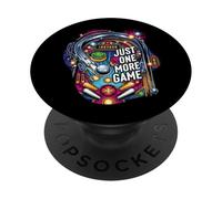 Just One More Game Pinball Retro Arcade Gamer PopSockets PopGrip Adesivo