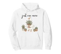 Just One More Plant Cute Goose Mama Holding Piante d'appartamento Felpa con Cappuccio