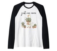 Just One More Plant Cute Goose Mama Holding Piante d'appartamento Maglia con Maniche Raglan