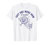 Just One More Row Crochet Funny Crochet Amante Maglietta