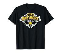 Just One More Set Pickleball Player Funny Court dicendo Maglietta