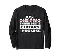 Just One Two Three More Guitars I Promise Funny Music Maglia a Manica