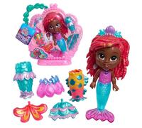 Just Play Bambola Ariel Disney Junior Pop Tails con accessori, 9 pezzi, giochi di finzione, giocattoli per bambini dai 3 anni