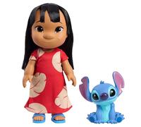 Just Play Bambola con forma modificabile di Lilo da 35,6 cm del film Lilo & Stitch con personaggio di Stitch da 12,7 cm, giocattoli da collezione, giocattoli per bambini e bambine dai 3 anni
