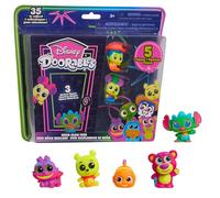 Just Play Disney Doorables Neon Glow Peek Figures, 5 Special Edition 1.5-inch Collectible Figurines, Kids Toys for Ages 5 Up