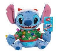 Just Play Disney Holiday Lights Stitch - Peluche con luci e suoni, 22,9 cm, ufficiale, per bambini dai 3 anni in su