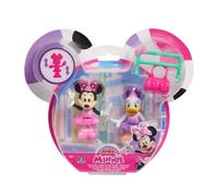 Just Play Disney Junior 89961 - Set di 2 personaggi mobili da collezione con borsa e asta, motivo: Minnie Mouse e Daisy Duck Ballerina, 5 cm, dai 3 anni in su, multicolore