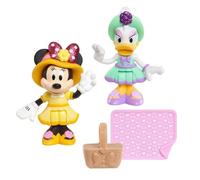 Just Play Disney Junior 89962 - Set di 2 personaggi mobili da collezione con cestino e coperta, motivo: Minnie Mouse e Daisy Duck Tea, 5 cm, dai 3 anni in su, multicolore