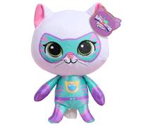 Just Play Disney Junior SuperKitties Bitsy - Mini peluche da 16,5 cm, con costume da eroina, gattino giocattolo per ragazzi e ragazze a partire dai 2 anni
