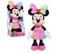 Just Play Disney - Peluche con Minnie Mouse scintillante e canto con luci e suoni, giocattoli con licenza ufficiale per bambini dai 3 anni in su, 33 cm