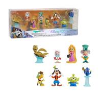 Just Play Disney100 - Set di 8 statuette per feste anni di risata, collezione Limited Edition, giocattoli per bambini dai 3 anni in su