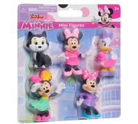 Just Play Mini personaggi Minni Disney Junior, set da 5 pezzi, personaggi da collezione alti tra i 4,3 cm e i 6,9 cm, giocattoli per bambini dai 3 anni