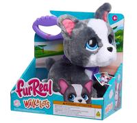Just Play Peluche interattivo di Bulldog francese furReal Walk-A-Lots, cucciolo di peluche che cammina con suoni da 20,3 cm, 4 pezzi, giocattoli per bambini dai 4 anni